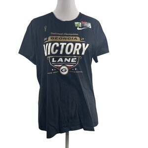 Nike Georgia Bull Dogs National Champions Victory Football T-Shirt Women Sz M